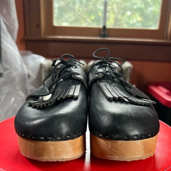 Bryr Zoe Clogs with Kilt size 39 black leather - Picture 2 of 6
